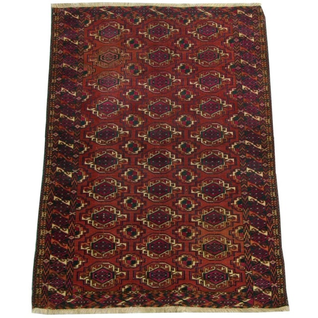 19th Century 1900s Antique Afghan Rug For Sale - Image 5 of 5