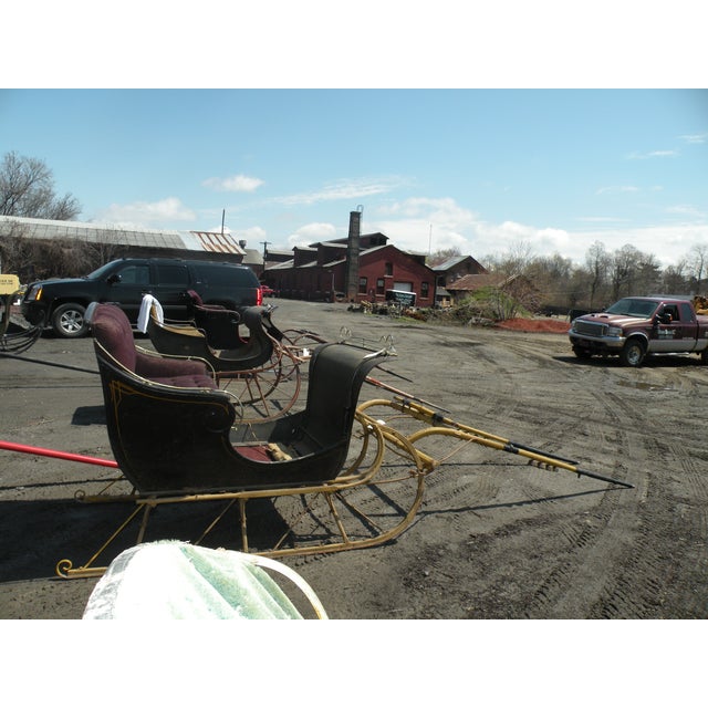 Antique Portland Cutter Sleigh Christmas Sled Chairish