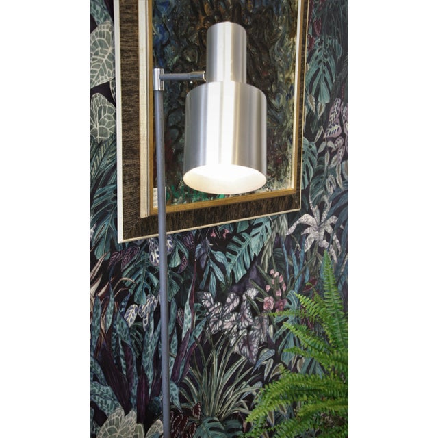 Floor lamp / reading lamp in the classic model Studio Aluminum designed by Jo Hammerborg for Danish Fog & Mørup. The model...