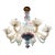 1977 Vetreria Artistica Stefano Murano 36” Pastel Opalescent Floral Chandelier For Sale
