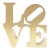 Vintage Robert Indiana Brass Love Sculpture Paperweight 1970's For Sale