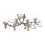 Vintage Murano Gold Flake Glass Chandelier With "Silver" Branches For Sale