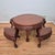 Mid-20th Century Signed George Zee Asian Dragon Carved Rosewood Tea Table & 4 Stools - Set of 5 For Sale - Image 11 of 11