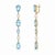 Modern Multi-Shape Topaz and pearl Earrings. Contemporary Pearl & Topaz Drop Earrings. Geometric Topaz and Pearl Earrings....