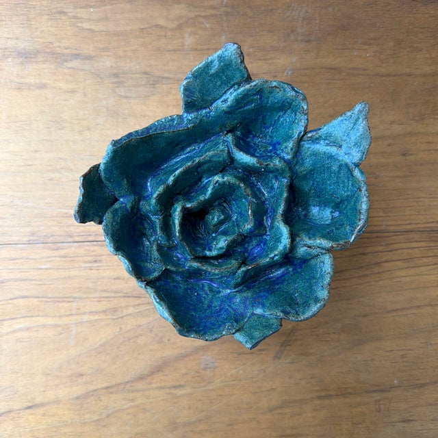 Fun organic hand built flower/cabbage. Every room needs something a little freaky and this is a very gently freaky option.
