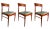 Teak Dining Chairs by Henning Kjaernulf for Korup, Denmark, 1960s, Set of 3 For Sale