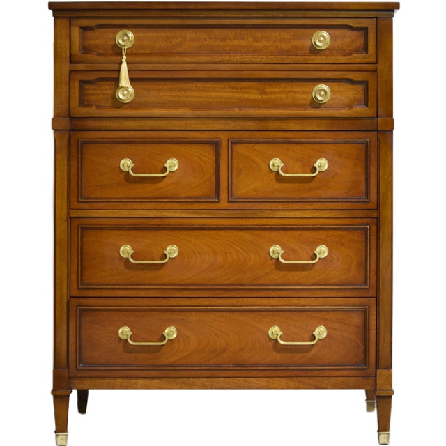 Mid Century Transitional 5 Drawer Highboy by Drexel For Sale - Image 15 of 15