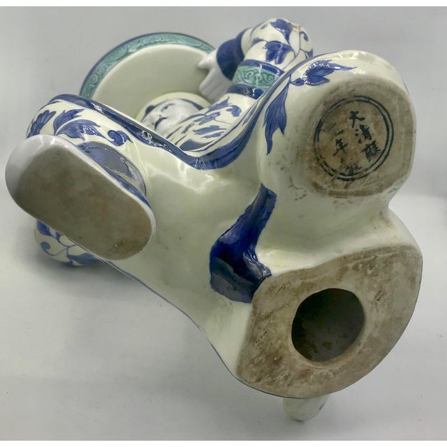 Mid 20th Century Chinese Figurine Man Holding Plate For Sale - Image 10 of 12