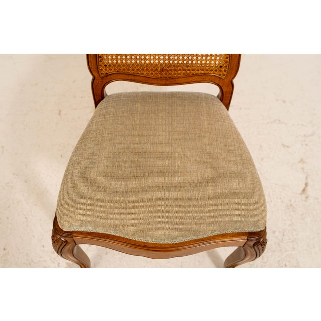Set of 8 Baker Louis XV Walnut Cane Back Dining Chairs For Sale - Image 9 of 18