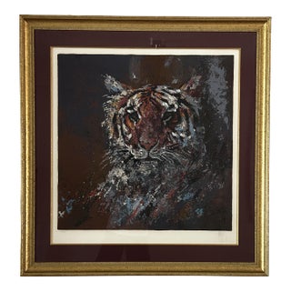 Mark King "Tiger" Signed and Numbered Serigraph 260/325 For Sale