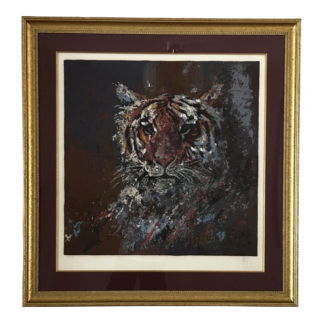 Mark King "Tiger" Signed and Numbered Serigraph 260/325 For Sale