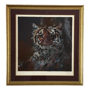 Mark King "Tiger" Signed and Numbered Serigraph 260/325