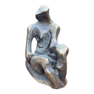 Bill Tarr (Ny/ Fl 1925-2006) Brutalist Bronze Sculpture Figure Signed Dated 1958 For Sale