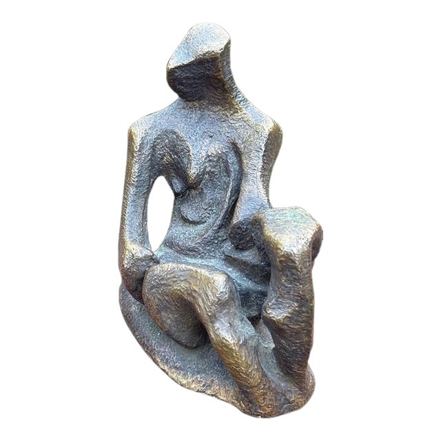 Bill Tarr (Ny/ Fl 1925-2006) Brutalist Bronze Sculpture Figure Signed Dated 1958 For Sale