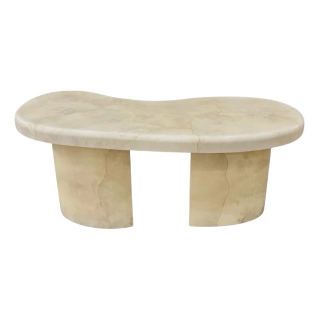 Karl Springer Goatskin Freeform Desk, 1988 For Sale