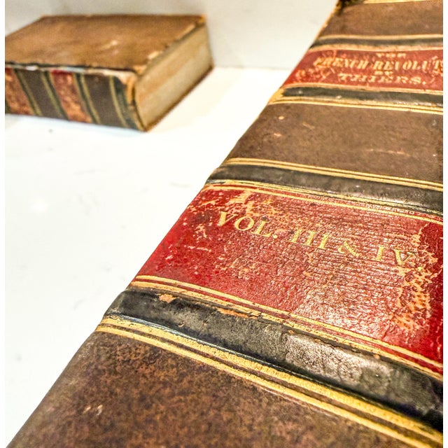 Animal Skin Set of Vintage French Revolution Books. Volume 1-4 For Sale - Image 7 of 8