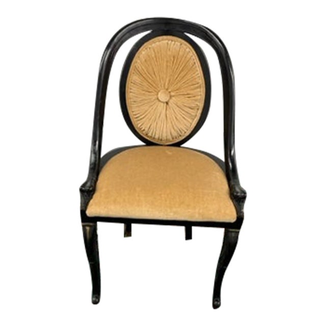 1950s Cushioned and Hand Painted Chair For Sale