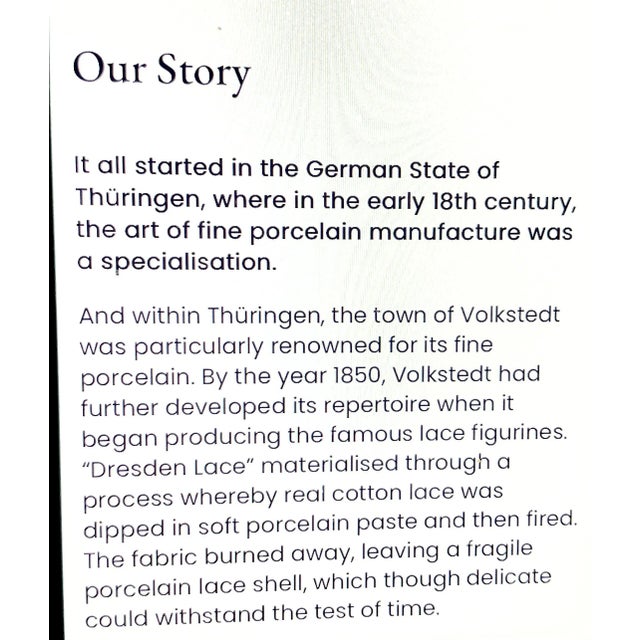 Irish Dresden-Volkstedt,Germany-delicate, lovely, intricate,porcelain and porcelain lace figurine, called-“Georgina”