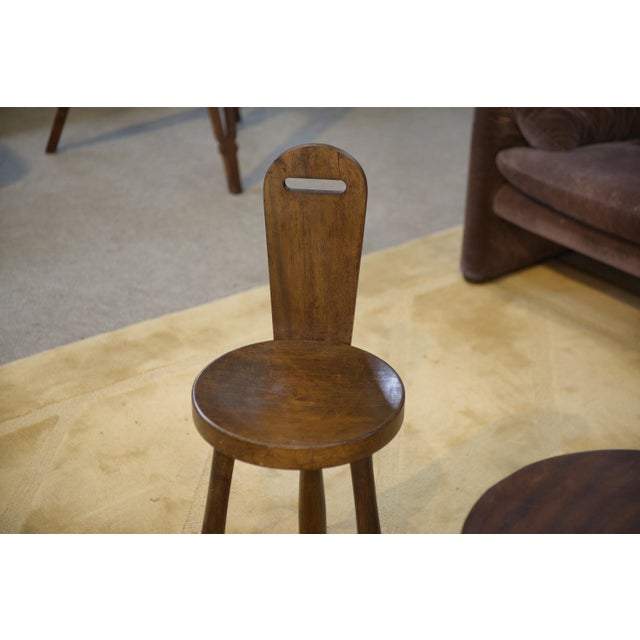 Brown Brutalist Children's Chairs and Table, 1960s, Set of 3 For Sale - Image 8 of 10