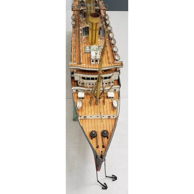Antique Marklin Ocean Liner With American Flags & Lifeboats C.1900 For Sale In San Francisco - Image 6 of 13