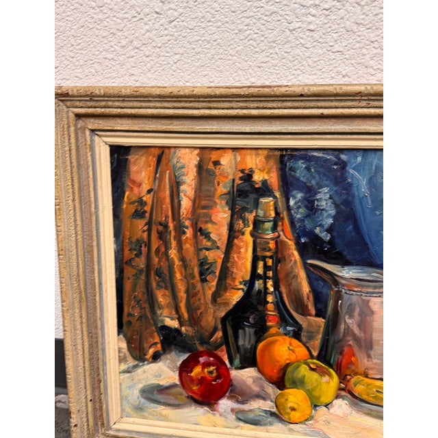 Oil on Canvas Still Life, Vintage For Sale - Image 12 of 12