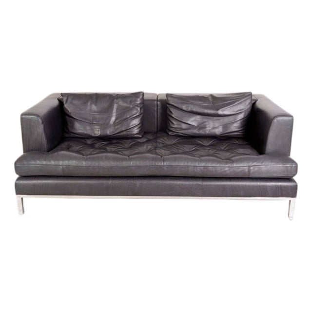DS-0040 2-Seater Sofa in Black Leather from de Sede For Sale