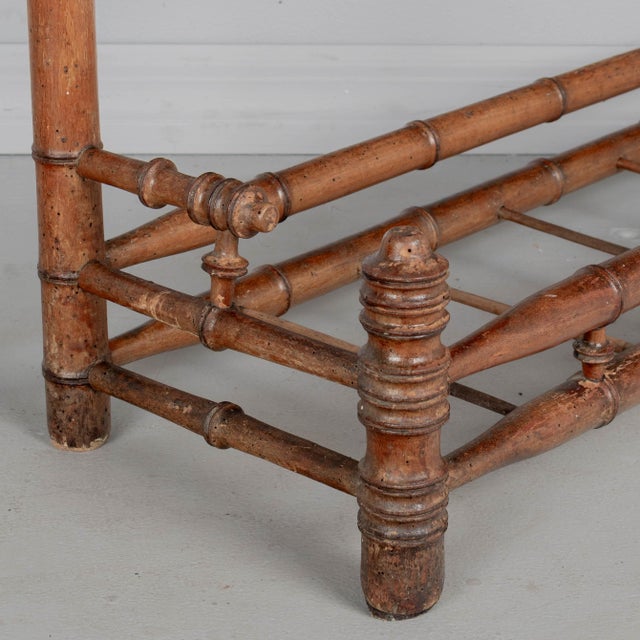 19th Century French Faux Bamboo Hall Tree or Coat Rack For Sale - Image 10 of 10