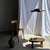 Large Flat Wavy Leaf-Shaped Teak Pendant Light with Floral Stripes, 1980s For Sale - Image 6 of 11