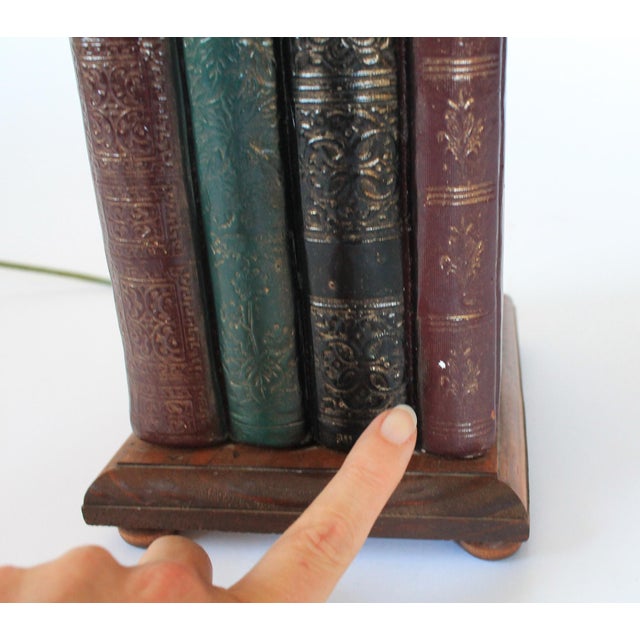 Vintage Faux Books Table Lamp For Sale - Image 10 of 16