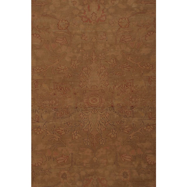 Antique Kayseri Rug in an All Over Green Brown Floral Pattern For Sale - Image 10 of 11