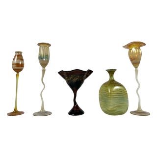 Murano Art Glass Set from Ludwig Schmid, 1985, Set of 5 For Sale