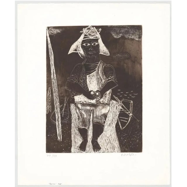 William Gropper 1965 William Gropper Boatman Etching For Sale - Image 4 of 6