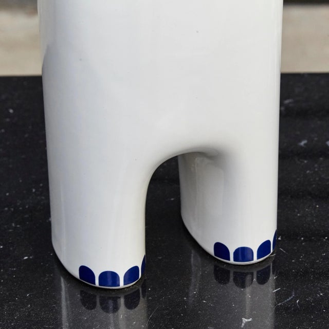 Ceramic Small White Glazed Happy Susto Vase by Jaime Hayon For Sale - Image 7 of 8