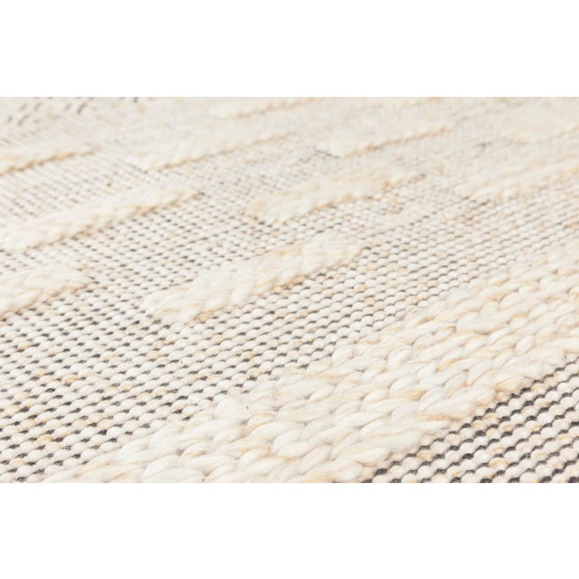 Modern Bauer Collection Geometric Beige Black Handmade Wool by Rug Doris Leslie Blau For Sale - Image 3 of 7