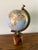 Contemporary Blue Globe on Wooden Stand With Brass Meridian For Sale - Image 3 of 9