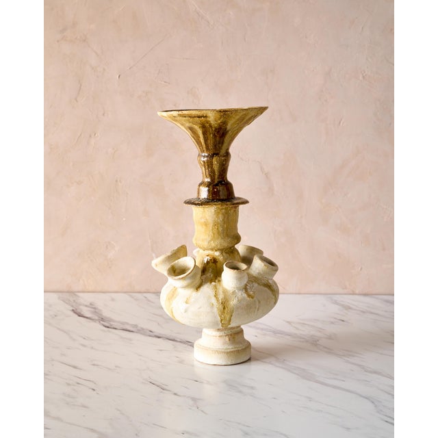 Handmade Mediterranean "Fig Vase 7" Glazed Stoneware by Canoa Lab for TRNK From Deriva Y Trampa Series For Sale - Image 4 of 10