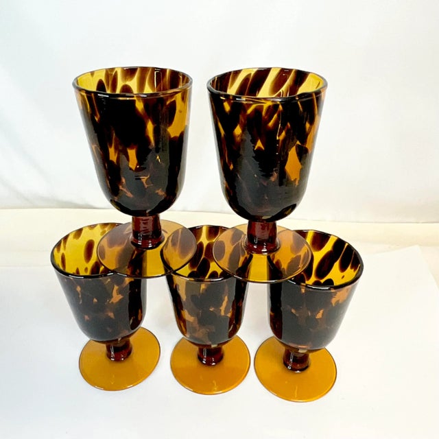 Cinco De Mayo - Mid-Century Hollywood Regency Murano Water Goblets - Set of 10. For Sale - Image 10 of 10