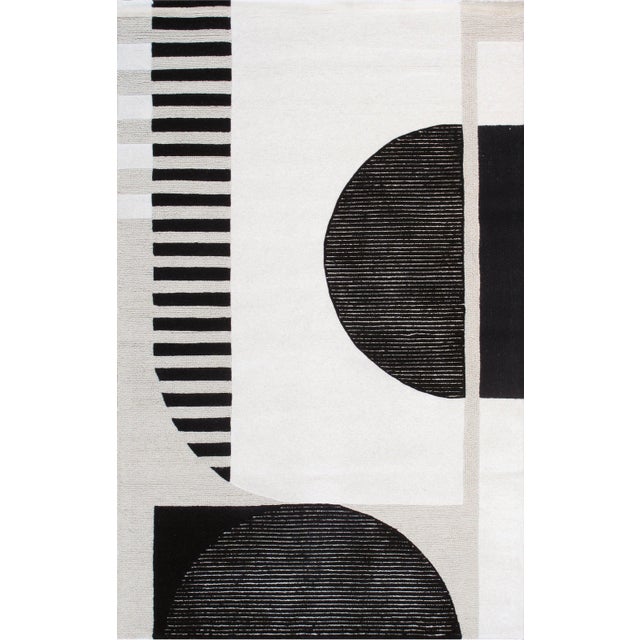Add a touch of modern elegance to your home with Pasargad Home's Edgy Hand-Tufted bamboo Silk & Wool Area Rug. Made of...