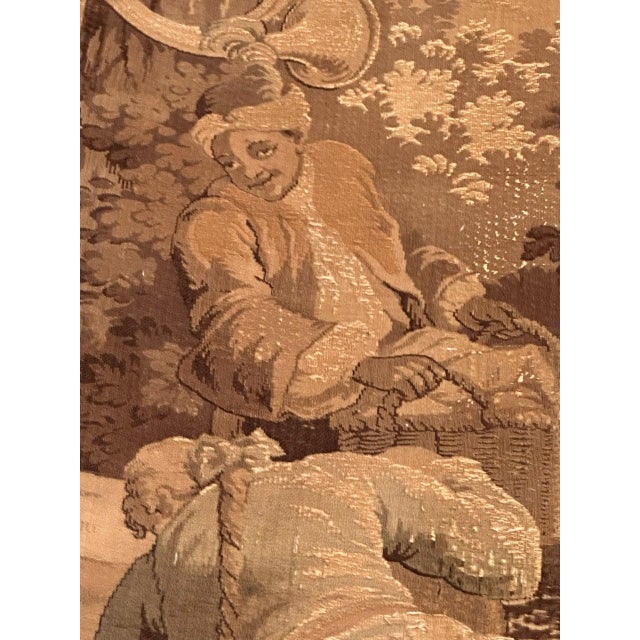 Antique French Jacquard Tapestry Panel in the style of Aubusson, 1920s For Sale - Image 17 of 18