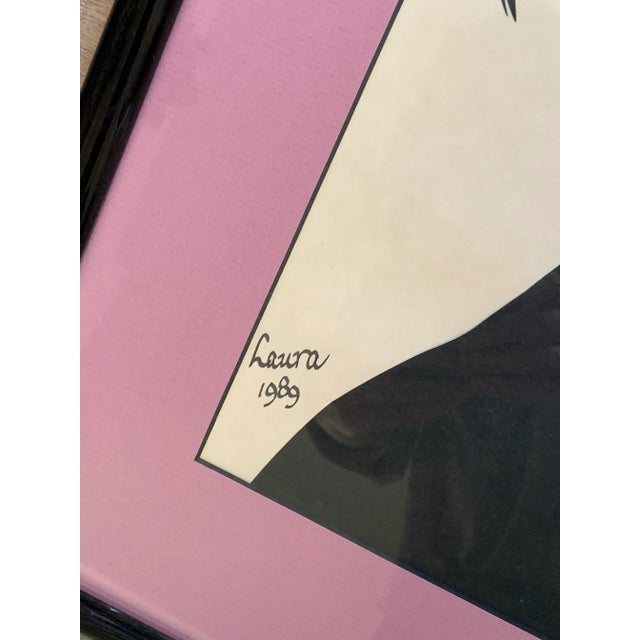 1980s Vintage Silhouette Profile of a Girl, 1989 For Sale - Image 5 of 6