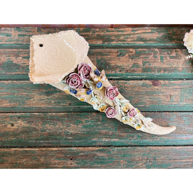 Flower and Bird Slip Wall Vase, 1890s For Sale - Image 6 of 12