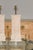 Cream Mid 20th Century Mid Century Modern Italian Carved Pine Pilaster Table Lamps on Lucite Bases - a Pair For Sale - Image 8 of 12