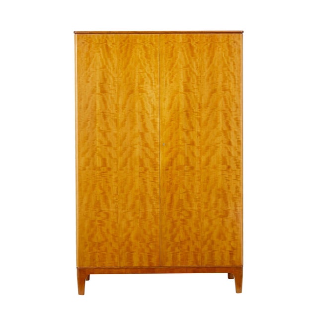 Mid-Century Birch Wardrobe by Oscar Nilsson Nordic Company, 1890s For Sale - Image 13 of 14