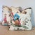 Brunschwig & Fils Luang Print Pillows in Meadow with olive green Samuel & Sons cord. Double sided, each side features a...