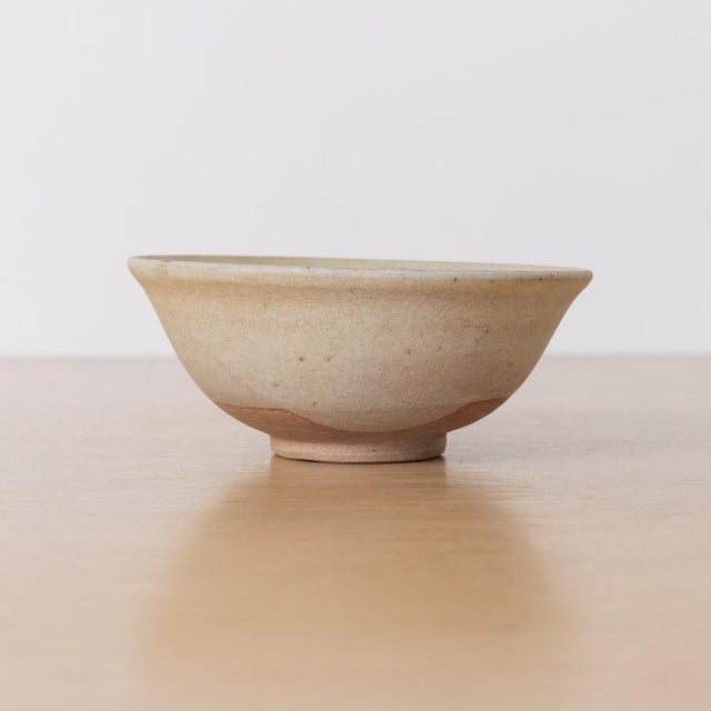 Petite Vintage Japanese Minimalist Stoneware Bowl For Sale - Image 4 of 9