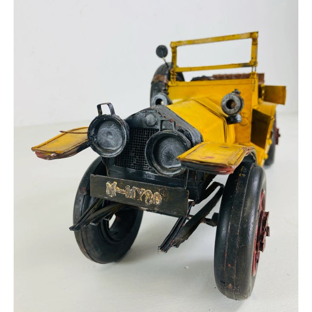 Mid Century Vintage Handmade Antique Automobile Model. For Sale In Philadelphia - Image 6 of 10