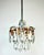 Mid 19th Century Chrome Crystal Pendant Lights With Amber Octagon Details – Pair For Sale - Image 4 of 11