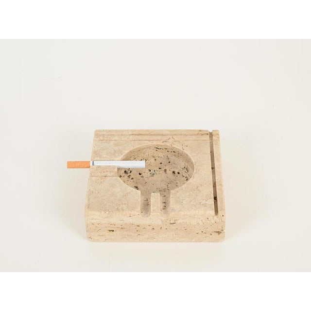 Mid-Century Modern Square Travertine and Marble Ashtray by Mannelli, 1970s For Sale - Image 4 of 14