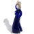 Murano Murano Barbini Vamsa 1930s Blue Gold Flecks Woman With Sun Hat Italian Art Glass Figure Sculpture For Sale - Image 4 of 9
