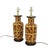 A Pair of Early 21st-Century Hand-Painted Tortoiseshell-Patterned Art Ceramic Table Lamps For Sale - Image 10 of 11
